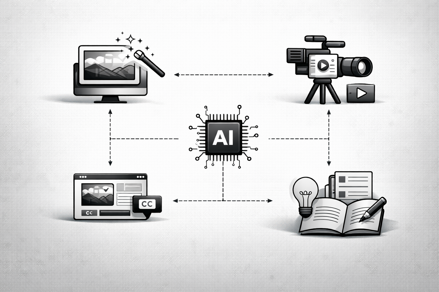 AI内容生成左侧示意图