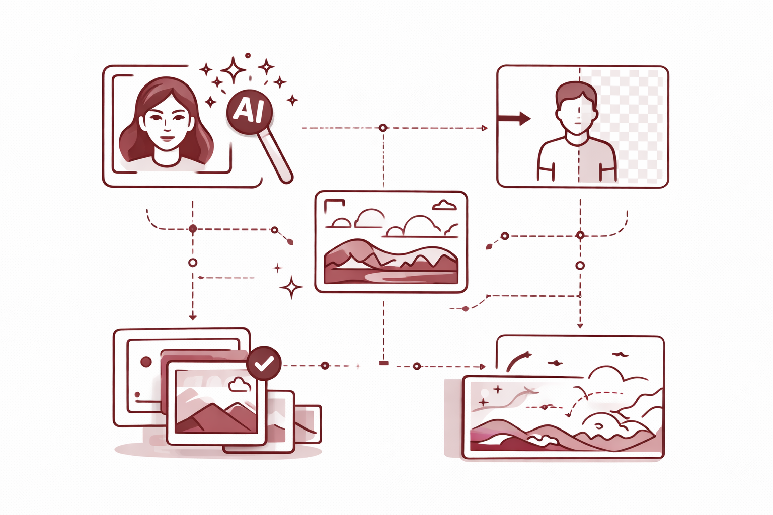 人工智能影像处理示意图